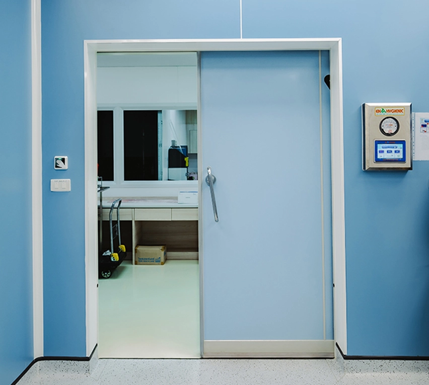 ประตูห้องผ่าตัด ประตูสุญญากาศ  บานเดี่ยว